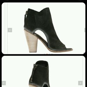 Dolce Vita Harem Perforated Peep Toe Stacked Heel Bootie10